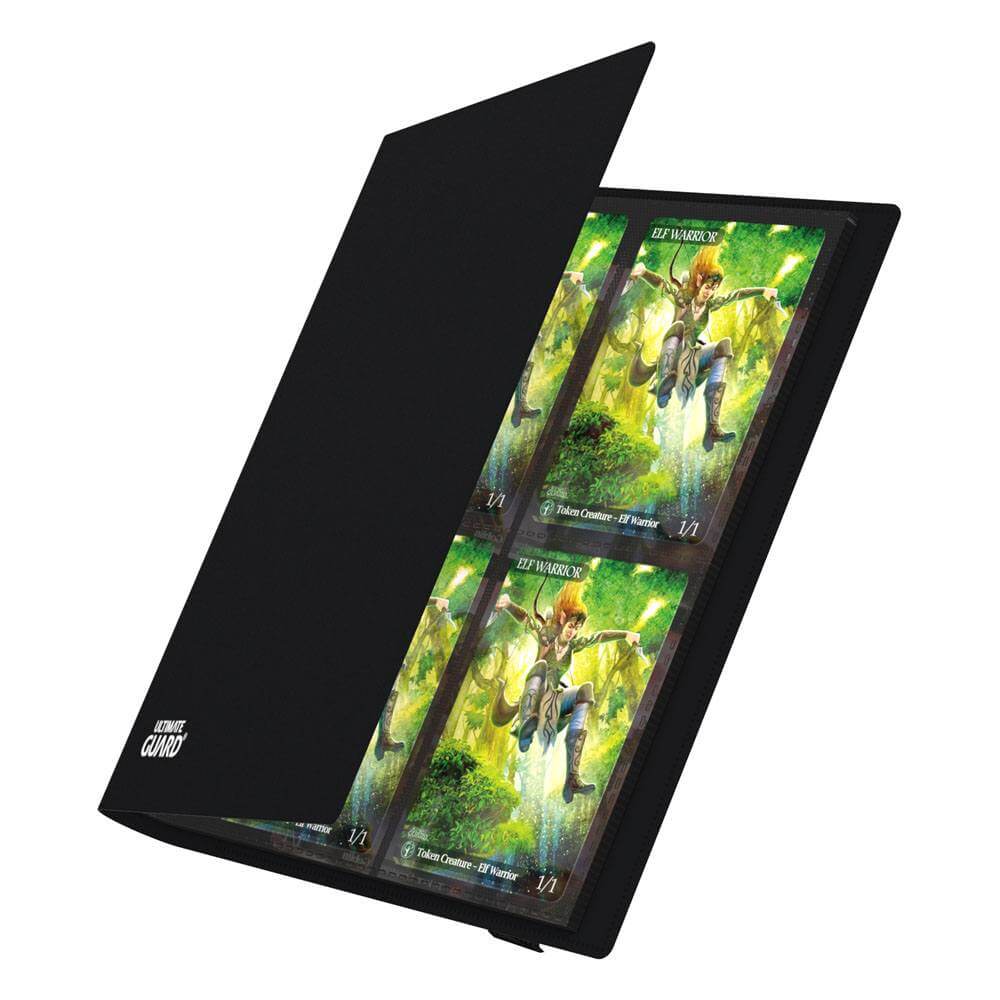 High quality Portfolio with flexible, durable cover and 20 integrated 8-pocket-pages for all standard and Japanese sized gaming cards. Designed for 160 double-sleeved cards* Playset binder Durable and flexible cover Elastic strap fastener Side-loading poc