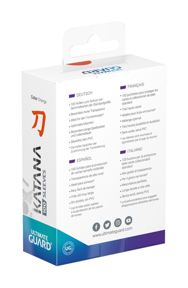 Ultimate Guard Katana Sleeves Standard Size Orange (100 stuks)