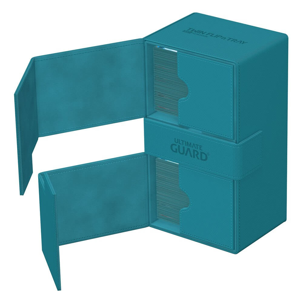 Accessoires One box, two card decks, and additional accessory tray: Our Twin Flip'n'Tray 200+ offers all the features a great deck box needs. Doubling the size of our classic Flip'n'Tray 100+, this box is the big sibling everyone is looking for. The Twin