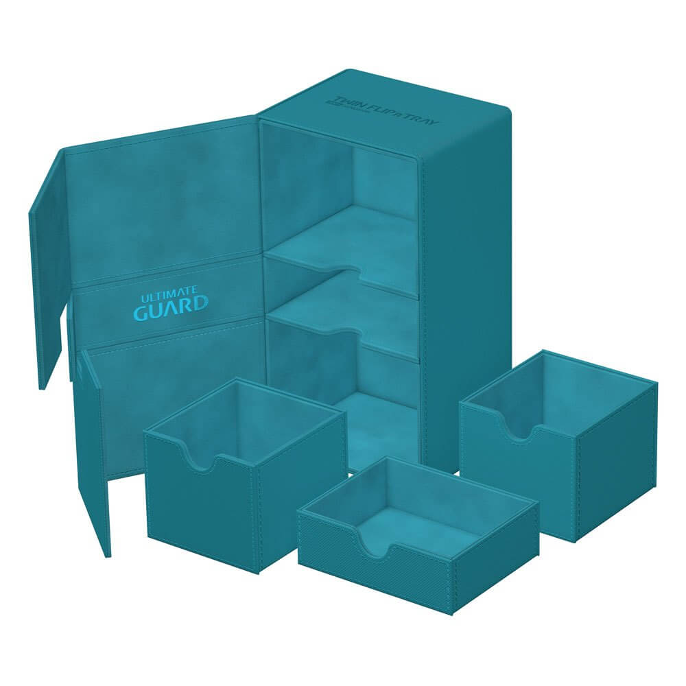 Accessoires One box, two card decks, and additional accessory tray: Our Twin Flip'n'Tray 200+ offers all the features a great deck box needs. Doubling the size of our classic Flip'n'Tray 100+, this box is the big sibling everyone is looking for. The Twin