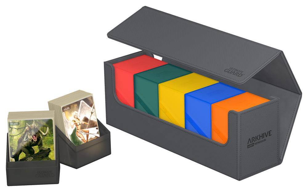 Accessoires Our Arkhive 400+ deck case has proven an excellent choice for storing and carrying large numbers of cards and/or multiple cases. Pair it with our Boulders and Deck Cases; store more than 175 Toploaders; or give your cube the home it deserves.S