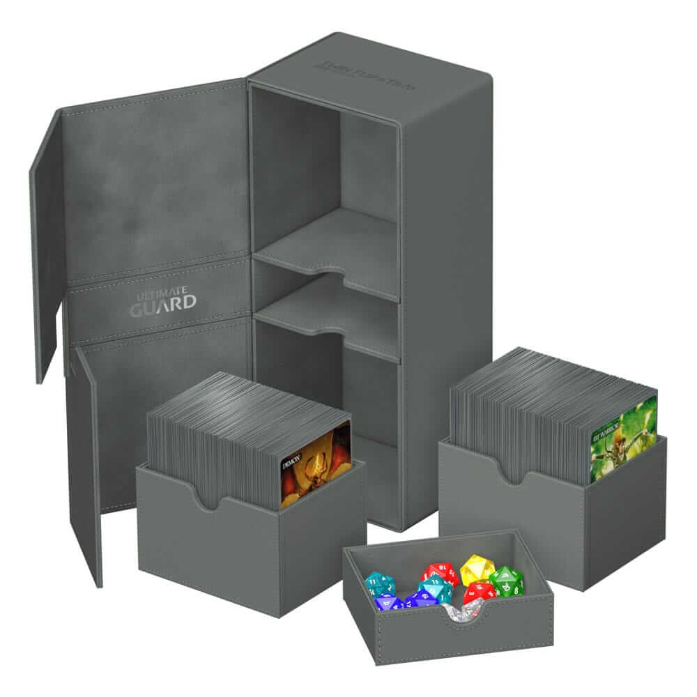 Accessoires Twice the room for big decks!The same Twin Flip'n'Tray you already know, but bigger! Specially designed for Commander/EDH** decks, the 2022 Exclusive Twin Flip'n'Tray 266+ has room for all kinds of large and regular decks in double or single s