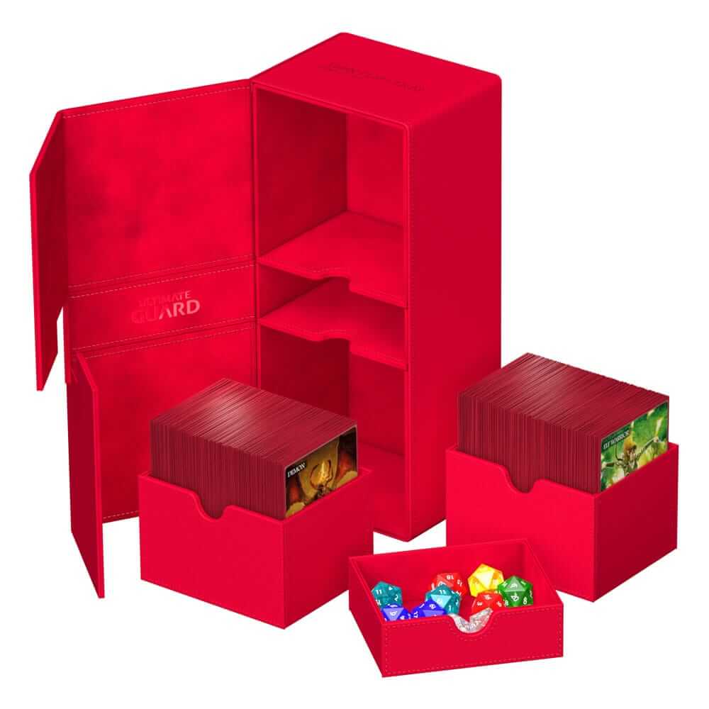 Accessoires Twice the room for big decks!The same Twin Flip'n'Tray you already know, but bigger! Specially designed for Commander/EDH** decks, the 2022 Exclusive Twin Flip'n'Tray 266+ has room for all kinds of large and regular decks in double or single s