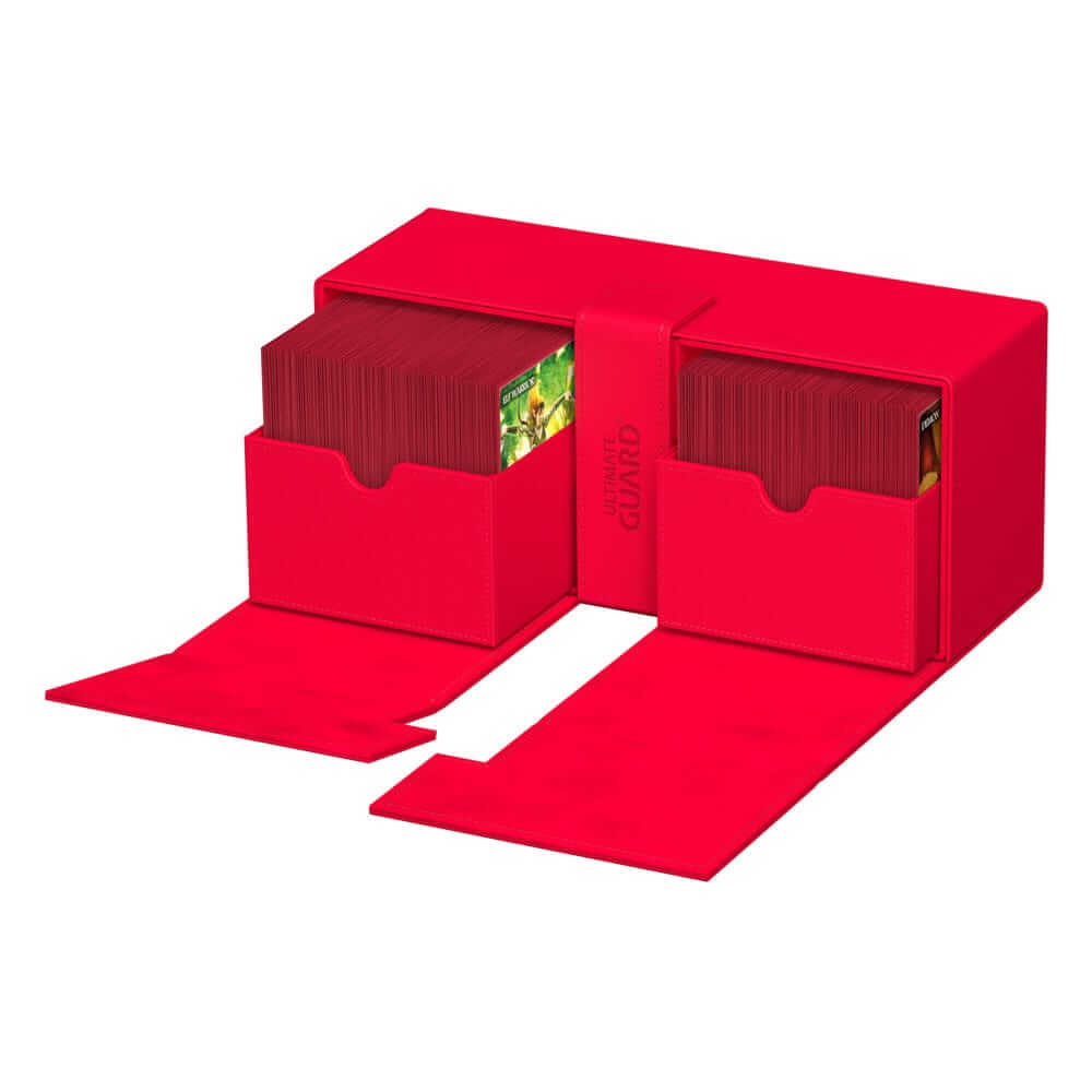 Accessoires Twice the room for big decks!The same Twin Flip'n'Tray you already know, but bigger! Specially designed for Commander/EDH** decks, the 2022 Exclusive Twin Flip'n'Tray 266+ has room for all kinds of large and regular decks in double or single s