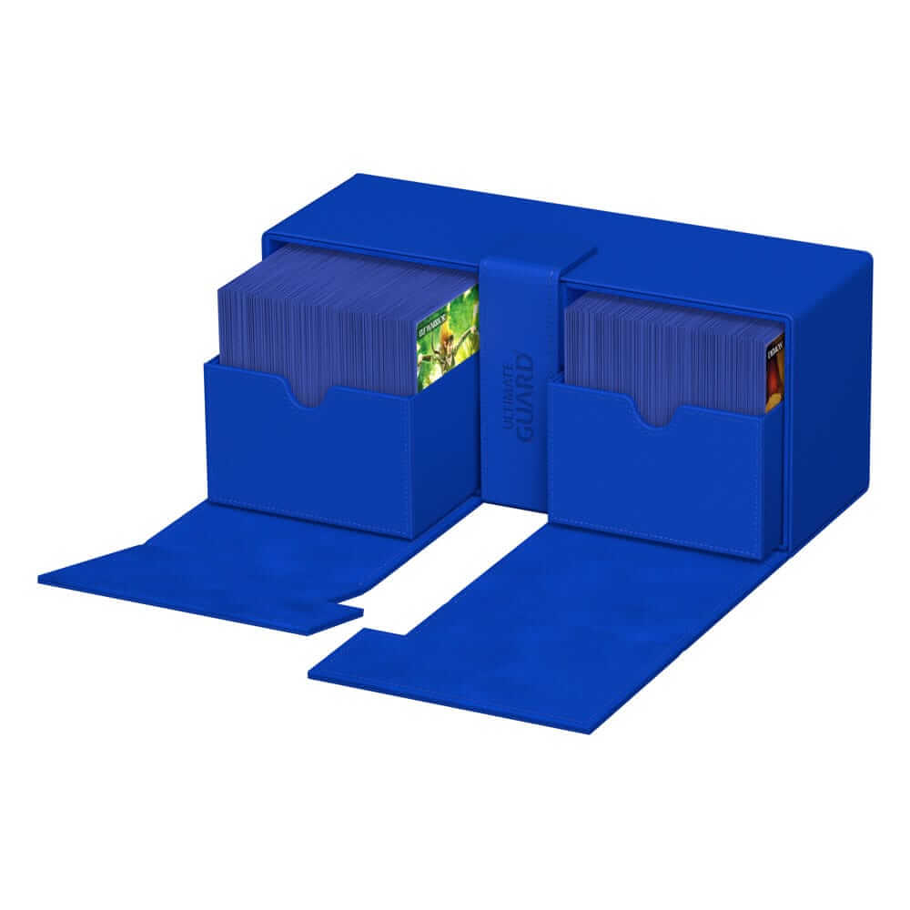 Accessoires Twice the room for big decks!The same Twin Flip'n'Tray you already know, but bigger! Specially designed for Commander/EDH** decks, the 2022 Exclusive Twin Flip'n'Tray 266+ has room for all kinds of large and regular decks in double or single s