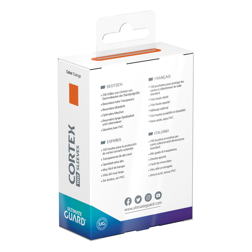 Ultimate Guard Cortex Sleeves Standard Size Orange (100 stuks)
