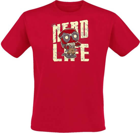 Funko Loose Tee: Marvel - Deadpool Nerd Life - L