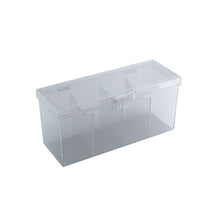Accessoires Doorzichte Fourtress opbergbox waarin je volledige decks, dobbelstenen, tokens en 320 kaarten met dubbele sleeves kunt opbergen.