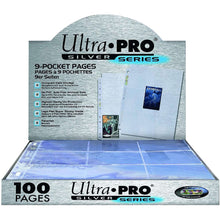 Accessoires 9-Pocket Hologram Silver Pages voor in een ringband. 100 stuks per box.