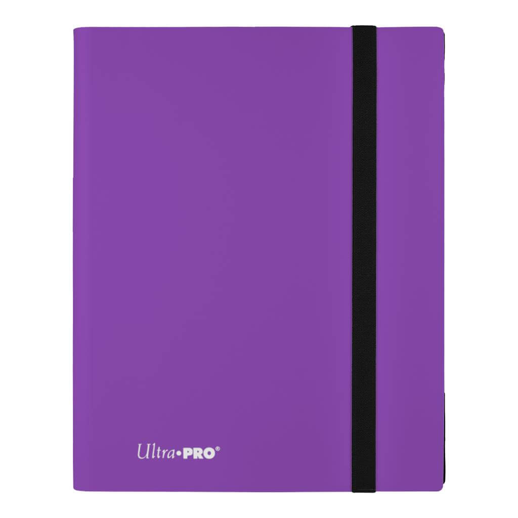 9-pocket Royal Purple PRO-Binder with embossed middle black web material gives cards a classic framed look. Side loading pocket design to prevent cards from easily falling out. Elastic strap holds the binder shut when not in use. All materials made from a