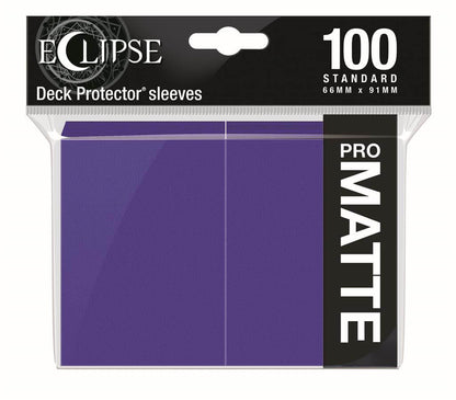 Accessoires Eclipse Deck Protector sleeves are now in 100ct packages, with three new colors! Royal Purple, Smoke Grey, & Forest Green. • New part numbers and color names to avoid ordering confusion. • Increased color and edge consistency. • All colors are
