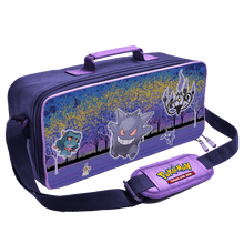 Pokémon The Deluxe Gaming Trove by Ultra PRO features vibrant artwork and maximum utility for every Pokémon Trading Card Game player or collector! The adjustable padded shoulder strap extends to up to 60 in. with a briefcase handle option. The Deluxe Gami