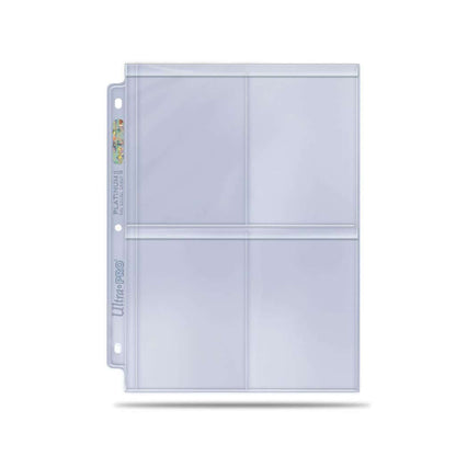 Accessoires De Toploader 4-Pocket Secure Page is de nieuwste toevoeging aan de Ultra PRO Platinum Hologram Pages Line. Deze pagina heeft een beschermende flap voor elk vak om de inhoud op zijn plaats te houden en stof en vuil buiten te houden. In elk vakj