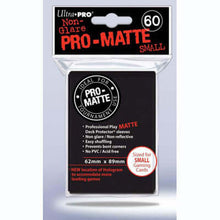 Accessoires Zwarte Deck Protectors Pro-Matte Non-Glare voor smalle kaarten (62x89 mm). Een pakje bevat 60 deck protectors.