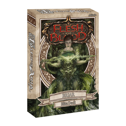 UITVERKOOP Een Flesh and Blood Blitz deck is een direct speelbaar heldendeck voor Flesh and Blood. Verkrijgbaar in 3 verschillende versies. Elk Tales of Aria Blitz deck bevat 40 kaarten (incl rainbow foil hero, weapon en equipment kaarten). Een display be