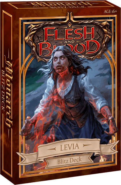 UITVERKOOP Flesh and Blood Monarch is een standalone boosterset van 307 kaarten die 4 nieuwe helden met gloednieuwe vaardigheden brengt voor het conflict tussen licht en donker.Een Blitz deck is een direct speelbaar heldendeck voor Flesh and Blood. Elk Bl