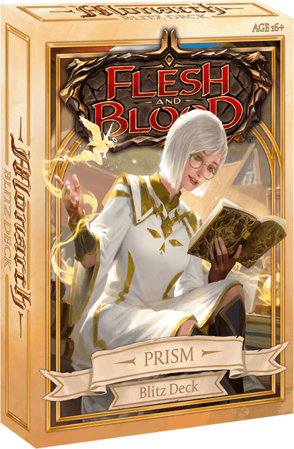 UITVERKOOP Flesh and Blood Monarch is een standalone boosterset van 307 kaarten die 4 nieuwe helden met gloednieuwe vaardigheden brengt voor het conflict tussen licht en donker.Een Blitz deck is een direct speelbaar heldendeck voor Flesh and Blood. Elk Bl