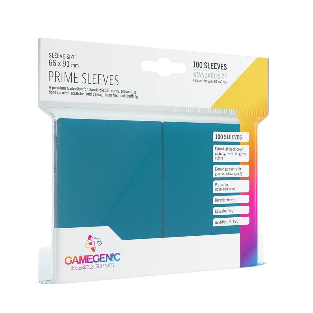 Accessoires Deze blauwe Prime Sleeves bieden een hoogwaardige bescherming voor standaard formaat kaarten van maximaal 64x89mm.