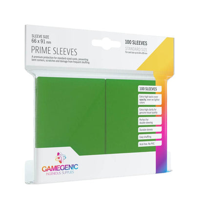 Accessoires Deze groene Prime Sleeves bieden een hoogwaardige bescherming voor standaard formaat kaarten van maximaal 64x89mm.