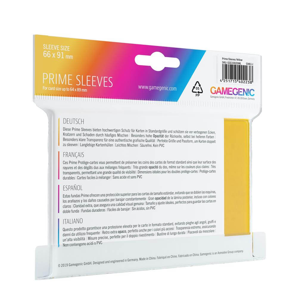 GameGenic SLEEVES Pack Prime Yellow (100)