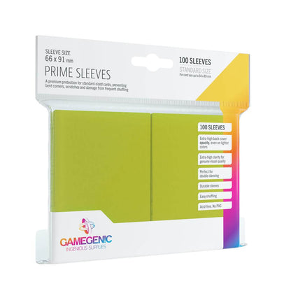 Accessoires Deze lime-groene Prime Sleeves bieden een hoogwaardige bescherming voor standaard formaat kaarten van maximaal 64x89mm.