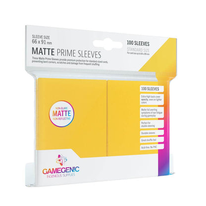 Accessoires Deze gele Matte Sleeves bieden een hoogwaardige bescherming voor standaard formaat kaarten van maximaal 64x89mm.