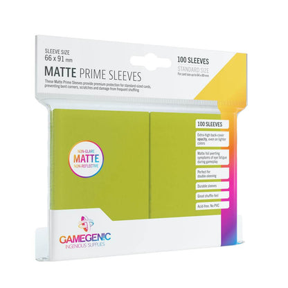 Accessoires Deze lime-groene Matte Sleeves bieden een hoogwaardige bescherming voor standaard formaat kaarten van maximaal 64x89mm.