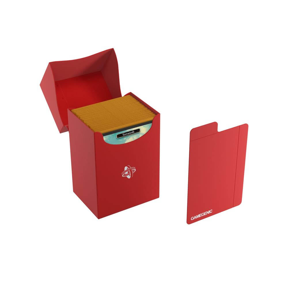 Accessoires Rode, casual deckbox die geschikt is voor het beschermen en opbergen van maximaal 80 kaarten met dubbele sleeves.