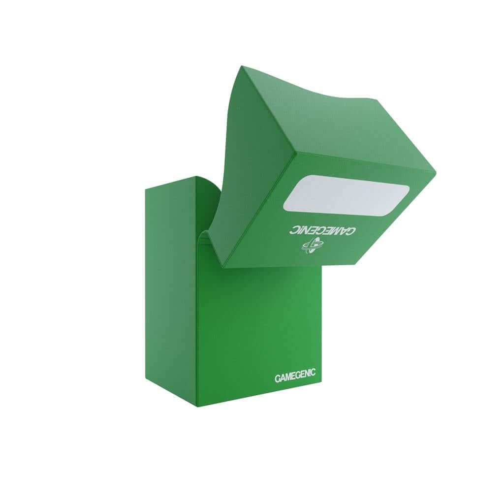 Accessoires Groene, casual deckbox die geschikt is voor het beschermen en opbergen van maximaal 80 kaarten met dubbele sleeves.