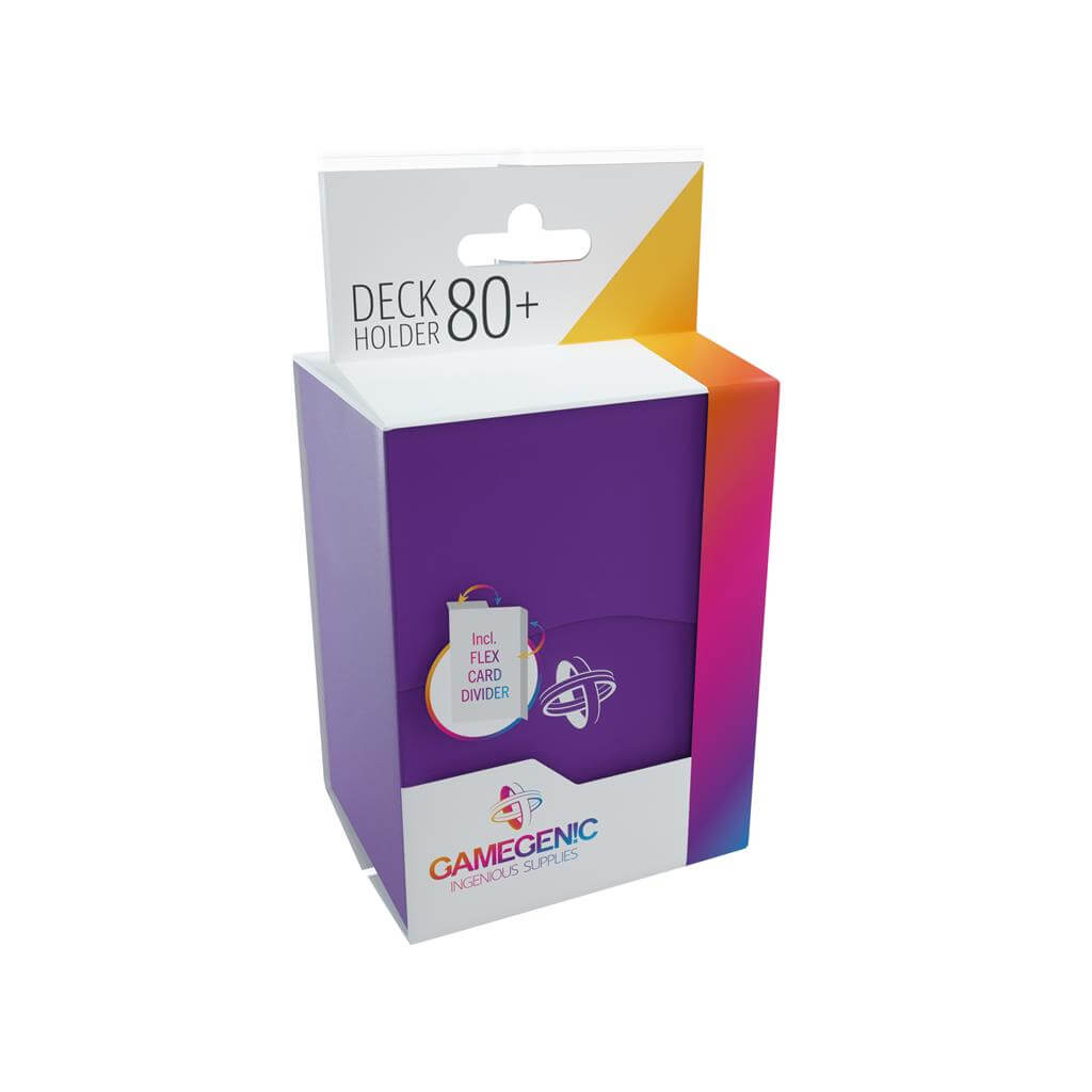 Accessoires Paarse, casual deckbox die geschikt is voor het beschermen en opbergen van maximaal 80 kaarten met dubbele sleeves.