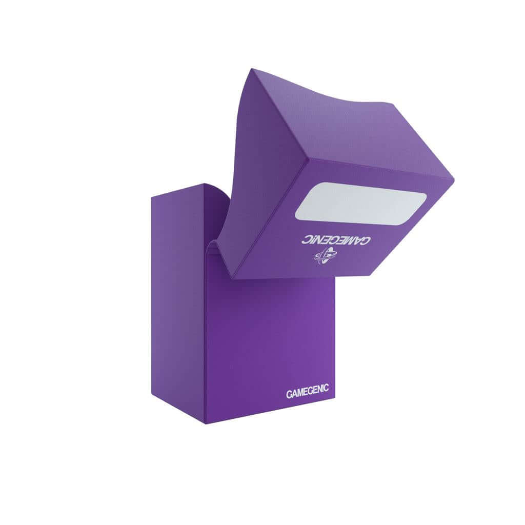 Accessoires Paarse, casual deckbox die geschikt is voor het beschermen en opbergen van maximaal 80 kaarten met dubbele sleeves.