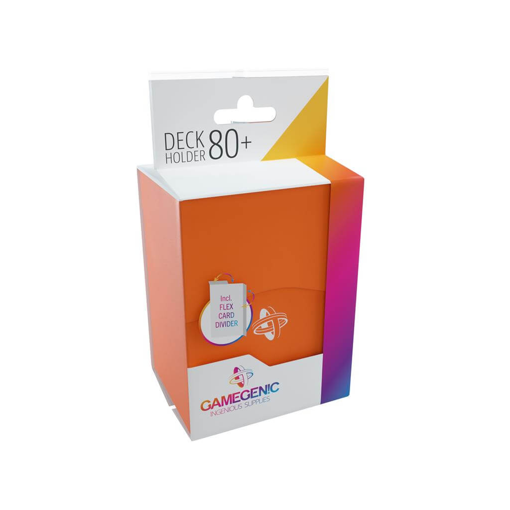 Accessoires Oranje, casual deckbox die geschikt is voor het beschermen en opbergen van maximaal 80 kaarten met dubbele sleeves.