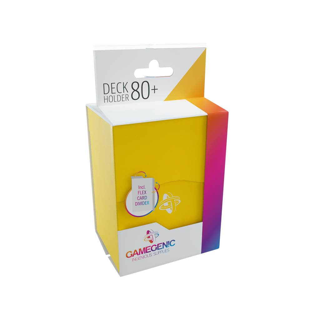 Accessoires Gele, casual deckbox die geschikt is voor het beschermen en opbergen van maximaal 80 kaarten met dubbele sleeves.