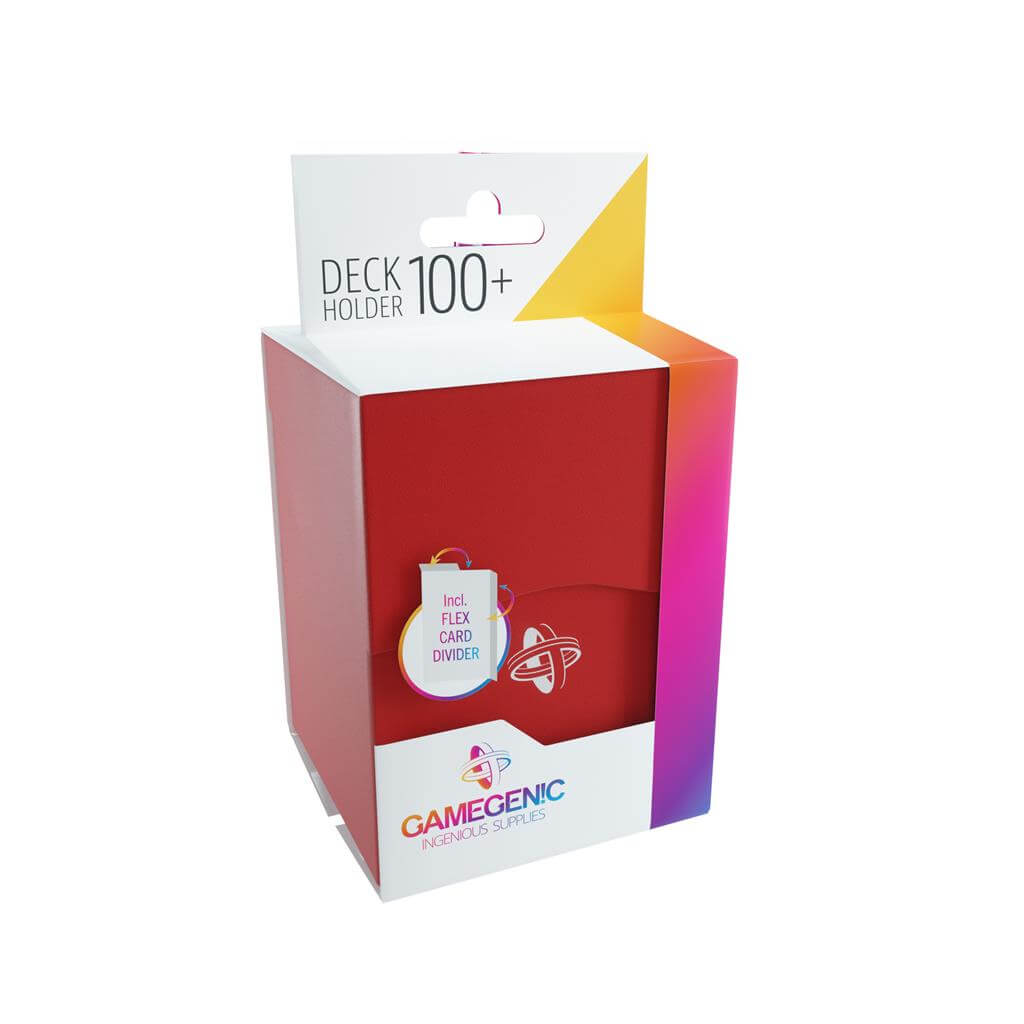 Accessoires Rode, casual deckbox die geschikt is voor het beschermen en opbergen van maximaal 100 kaarten met dubbele sleeves.