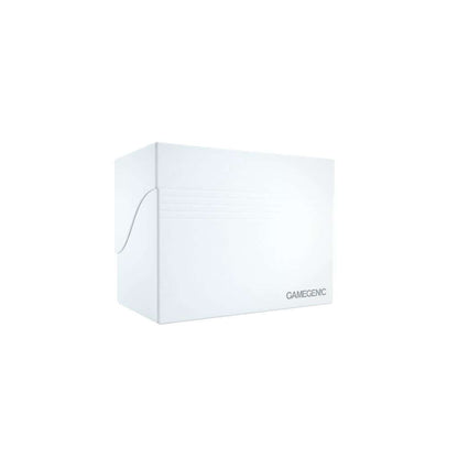 Accessoires Witte, casual sideloading deckbox die geschikt is voor het beschermen en opbergen van maximaal 80 kaarten met dubbele sleeves.