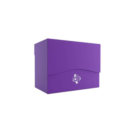 Accessoires Paarse, casual sideloading deckbox die geschikt is voor het beschermen en opbergen van maximaal 80 kaarten met dubbele sleeves.