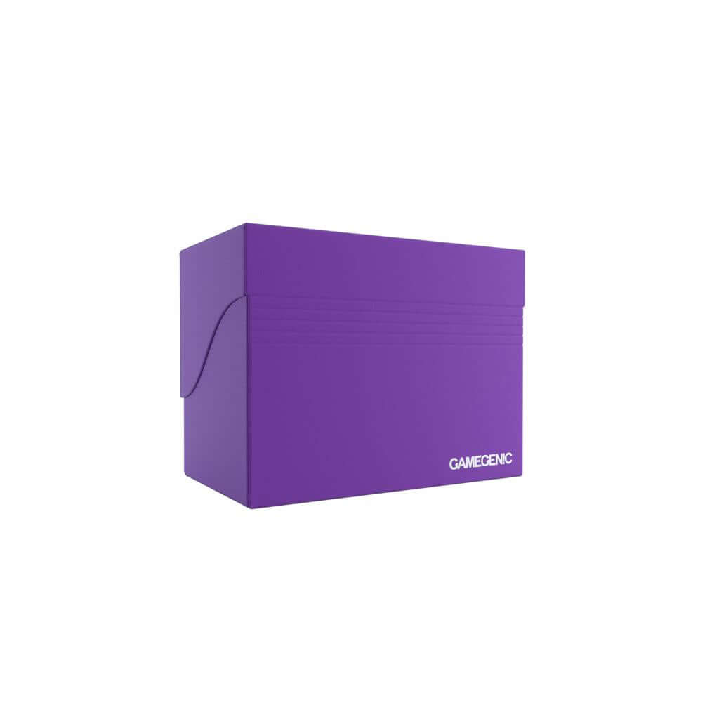 Accessoires Paarse, casual sideloading deckbox die geschikt is voor het beschermen en opbergen van maximaal 80 kaarten met dubbele sleeves.