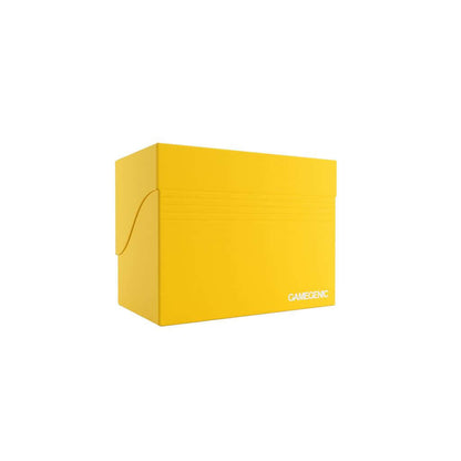 Accessoires Gele, casual sideloading deckbox die geschikt is voor het beschermen en opbergen van maximaal 80 kaarten met dubbele sleeves.