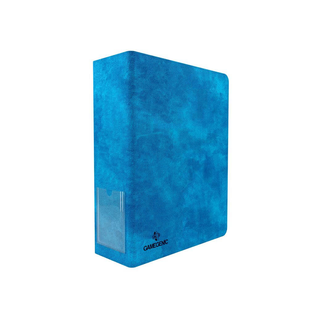 Accessoires Blauwe ringbandmap met 3 sterke ringen voor zowel 18-pocket als 9-pocket pagina's.