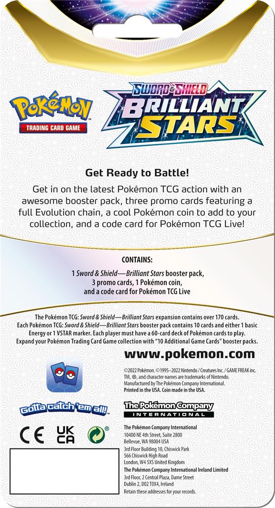 Wil jij een Pokémon Sword & Shield Brilliant Stars Premium Checklane Blister kopen? Wij hebben een groot assortiment aan Pokémon producten! Betaal gelijk of achteraf.