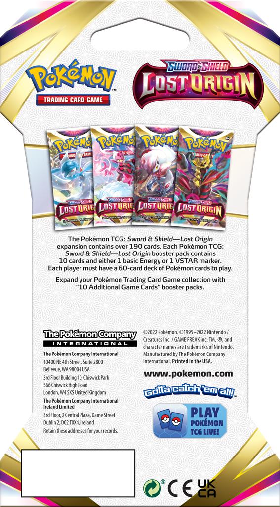 Wil jij een Pokémon Sword & Shield Lost Origin Sleeved Booster Pack kopen? Wij hebben een groot assortiment aan Pokémon producten! Betaal gelijk of achteraf.