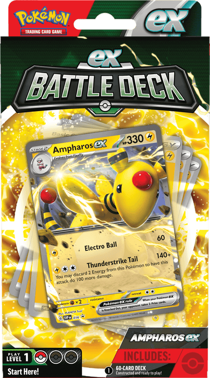 Pokémon Mighty Pokémon ex Battle for Victory!Powerful Pokémon ex are ready to charge onto the battlefield in the new Pokémon TCG: ex Battle Decks! Each 60-card deck is led by an exceptionalPokémon ex and includes everything you need to play right away. Le