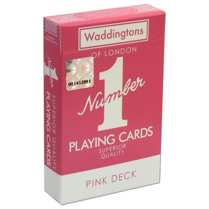 UITVERKOOP Roze editie van Waddingtons Number 1 standaard speelkaarten!