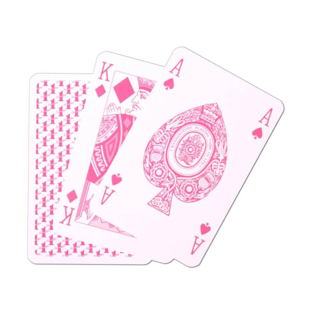 UITVERKOOP Roze editie van Waddingtons Number 1 standaard speelkaarten!